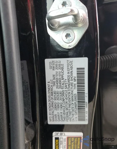 2023 Acura Rdx A-Spec z USA, uszkodzony, nr VIN 5J8TC2H66PL006825